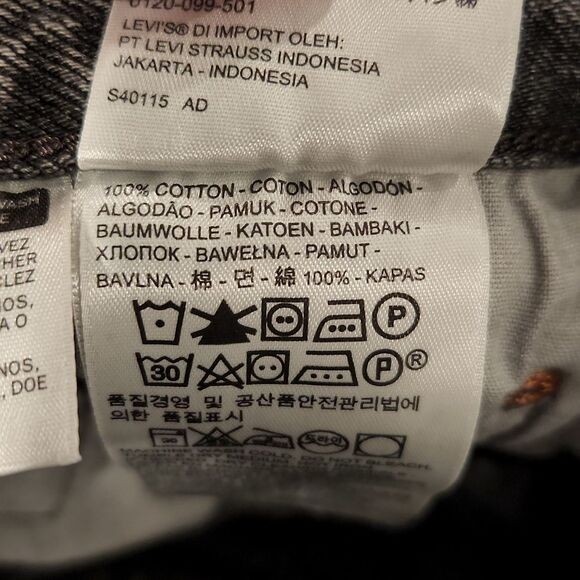 Blackish gray high waist exposed button fly Levi's 501 shorts size 27 - Picture 4 of 8